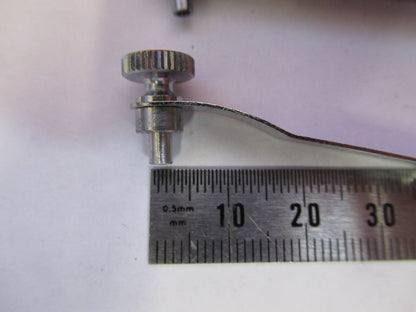 NIKON JAPAN PAIR CLIPS STAGE MICROSCOPE PART AS PICTURED X8-FT-79