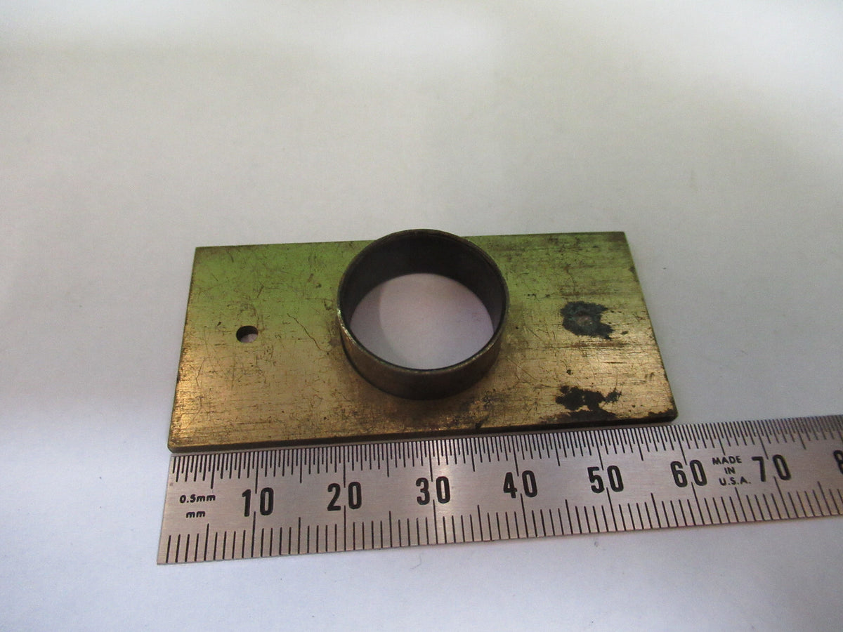 Antique Unknown Brass Fixture Stage Microscope Part