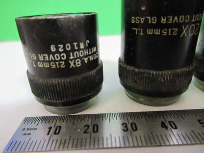 LOT OBJECTIVES BAUSCH LOMB EPI 215mm  MICROSCOPE PART AS PICTURED V7-FT-78
