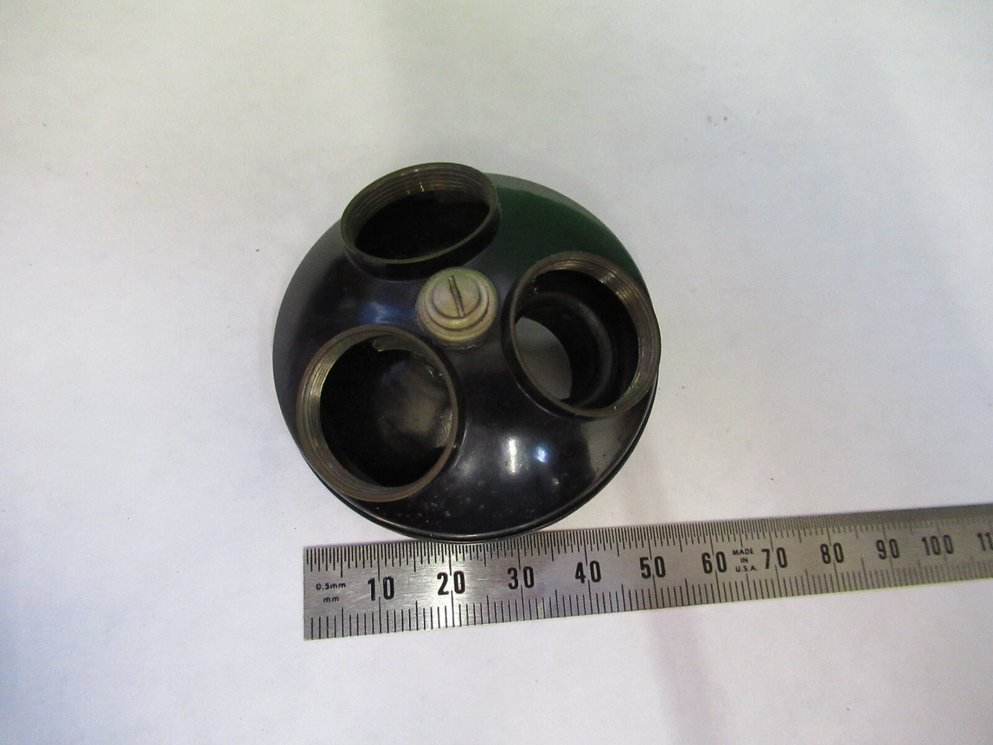 ANTIQUE BAUSCH LOMB NOSEPIECE ASSEMBLY MICROSCOPE PART OPTICS AS PICTURED S1-B10