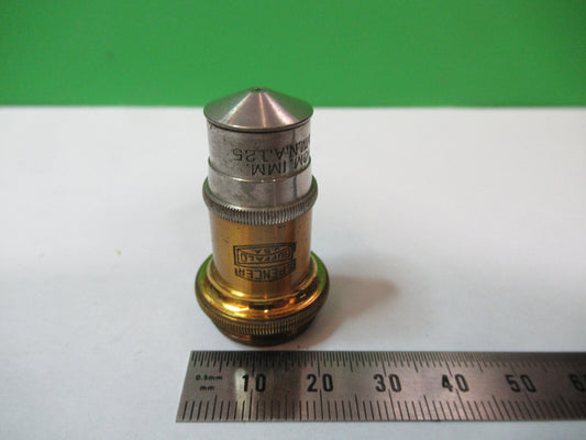 Antique Brass Spencer Lens Co. 95X Lens Objective Microscope Part