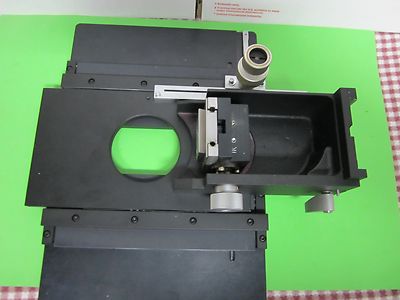MICROSCOPE PART POLYVAR LEICA REICHERT STAGE SPECIMEN MICROMETER AS IS BIN#A8