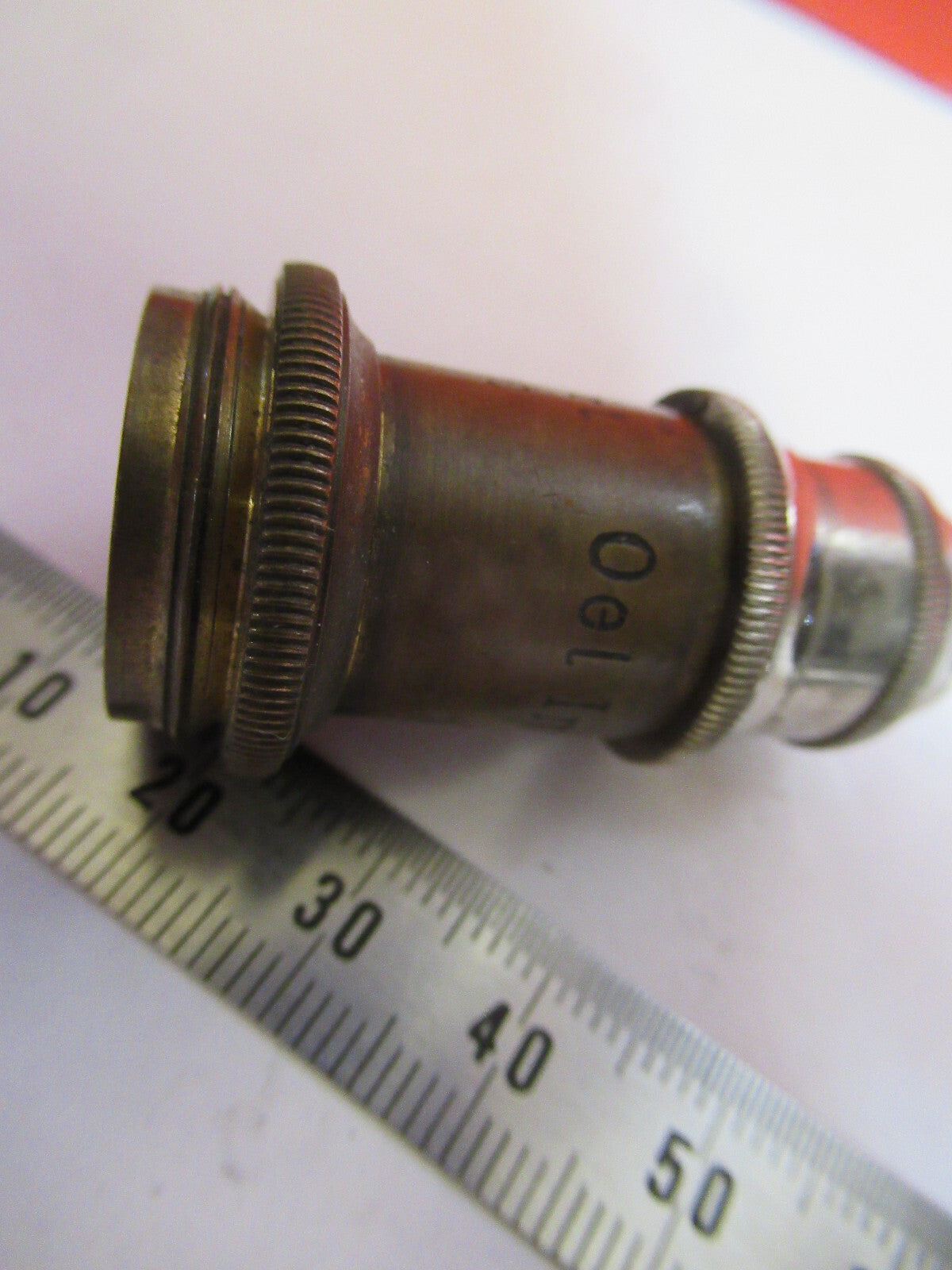 ANTIQUE BRASS ERNST LEITZ IMMERSION OBJECTIVE MICROSCOPE AS PICTURED &F8-A-79