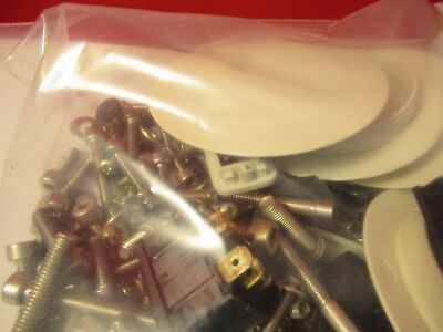 LEICA DMR GERMANY LOT SCREWS SWITCHES PLASTIC CAPS etc MICROSCOPE part &100-02