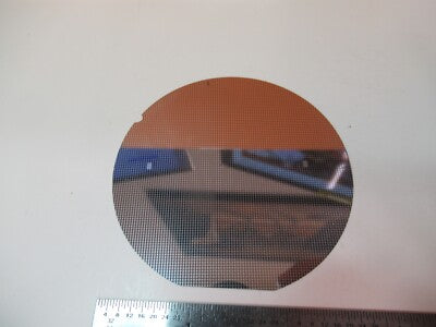 COLLECTABLE THIN SILICON WAFER WITH COMPONENTS AS PICTURED &P7-A-15