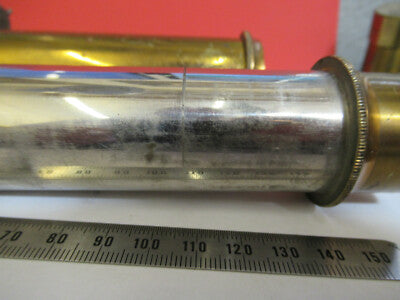 Antique Bausch & Lomb Brass Tubus Ext nosepiece Microscope Part AS Pic