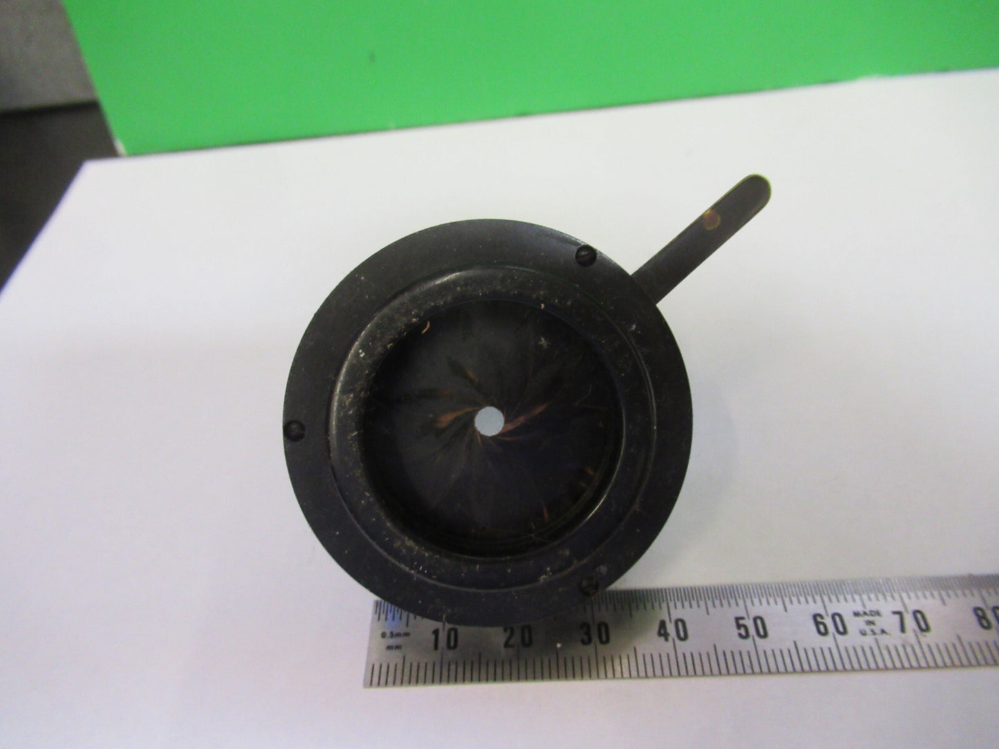 ANTIQUE BAUSCH LOMB  CONDENSER + IRIS MICROSCOPE PART AS PICTURED &H9-C-08