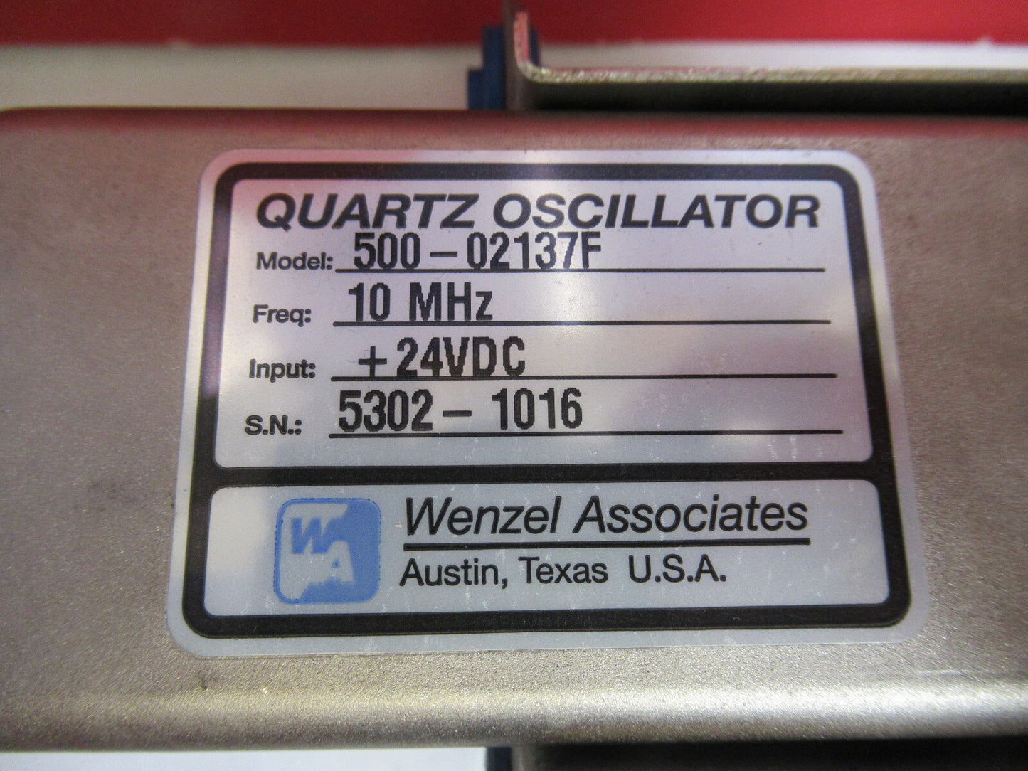 WENZEL QUARTZ OSCILLATOR MICROWAVE RF FREQUENCY 10 MHz  AS PICTURED T7-A-39