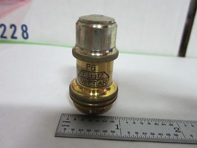 Microscope Part Antique Brass Objective P6 Ernst Leitz Germany Optics