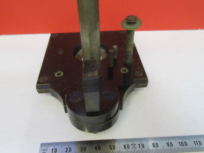 ANTIQUE BRASS BAUSCH LOMB STAGE TABLE MICROSCOPE PART AS PICTURED F6-B-108