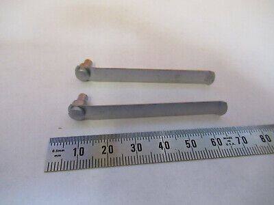 PAIR of CLIPS STAGE MICROSCOPE PART AS PICTURED &H1-B-32