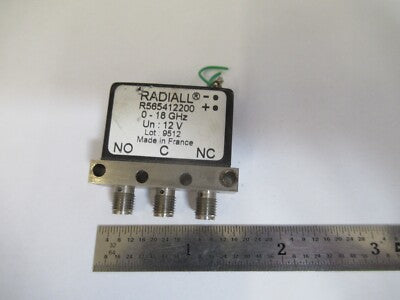 RADIALL FRANCE R565412200 COAXIAL SWITCH 18 GHz MICROWAVE RF AS PICTURED B9-A-07