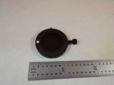 MICROSCOPE PART POLARIZER MOUNTED [burnt center] OPTICS AS IS BIN#P1-C-12