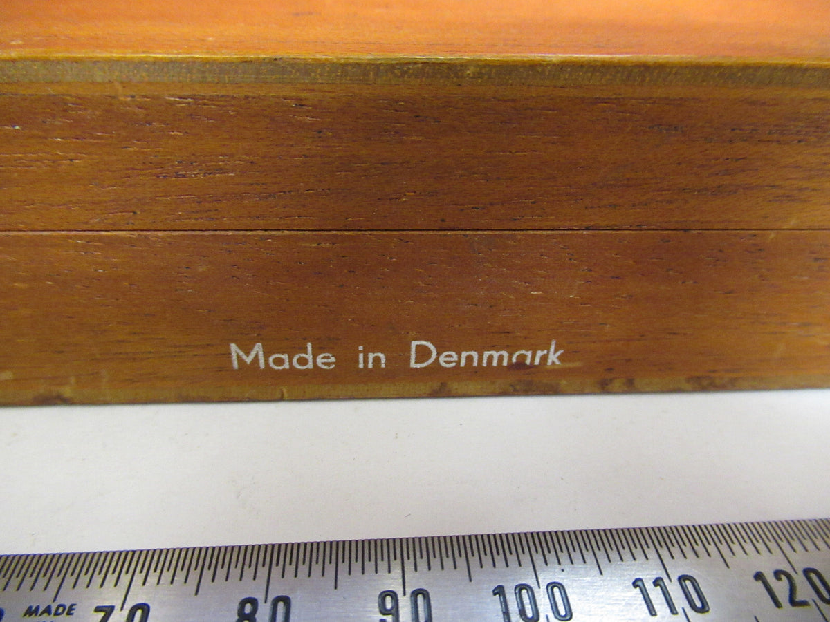 EMPTY WOODEN BOX BRUEL KJAER DENMARK MAHOGANY CASE ACCELEROMETER AS IS  Q2-128