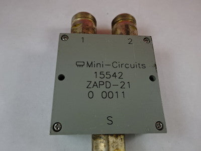 MINI CIRCUITS ZAPD-21 POWER SPLITTER RF FREQUENCY MICROWAVE AS IS &J7-B-06