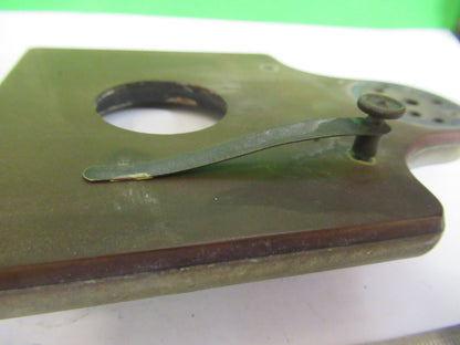 BAUSCH LOMB ANTIQUE STAGE TABLE OLD MICROSCOPE PART AS PICTURED T5-A-75