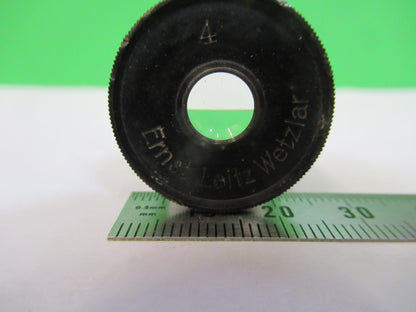 Antique Brass Ernst Leitz Germany "4" Ocular Eyepiece Microscope Part AS Pic