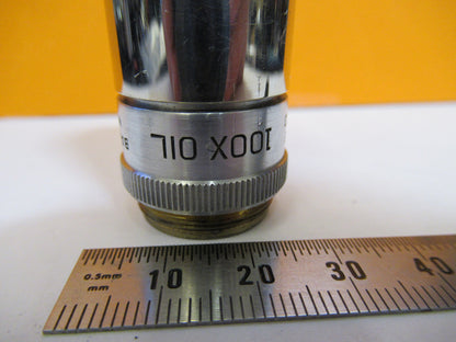 MICROSCOPE INDUSTRIAL OBJECTIVE BAUSCH LOMB FLAT FIELD 100X OPTICS AS IS Y3-A-90