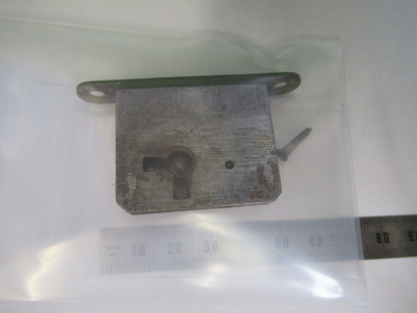 ANTIQUE LOCK WITHOUT KEY for SPENCER cabinet MICROSCOPE PART AS PICTURED S2-C-47