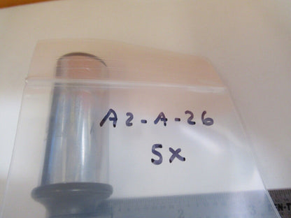 VINTAGE SPENCER 5X EYEPIECE OPTICS MICROSCOPE PART as pictured &A2-A-26