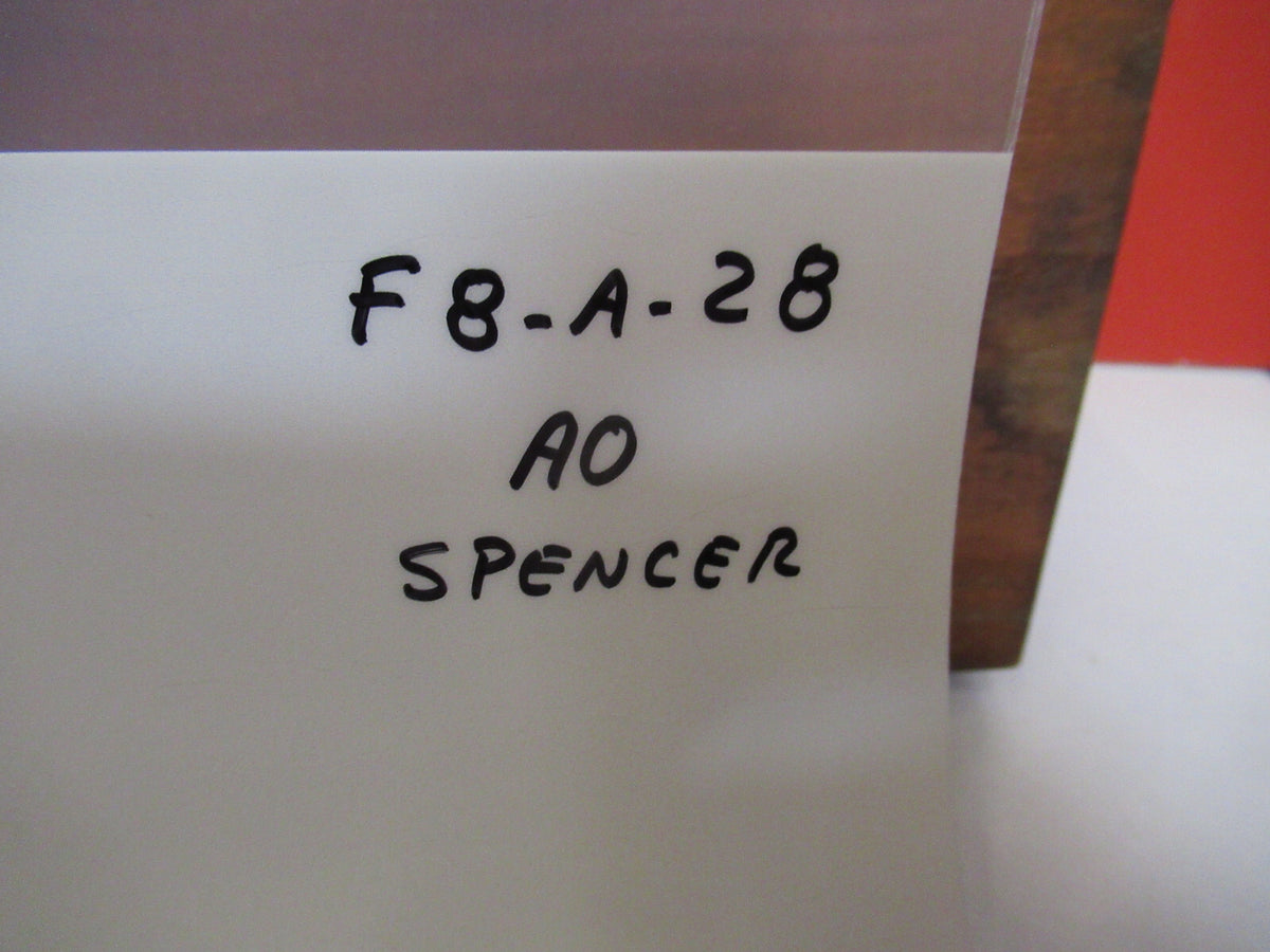 Antique wood box Spencer Lens Co. American Optical Co. for glass slides Microscope Part