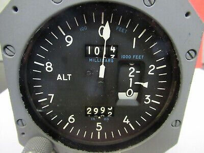 KOLLSMAN ALTIMETER PRESSURE INDICATOR A436171001 UNTESTED AS PICTURED &29-A-51