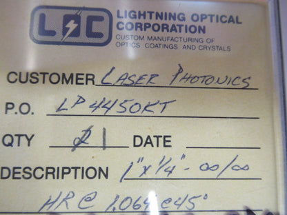Optical ex-NASA Coated Lens Pro Laser Optics