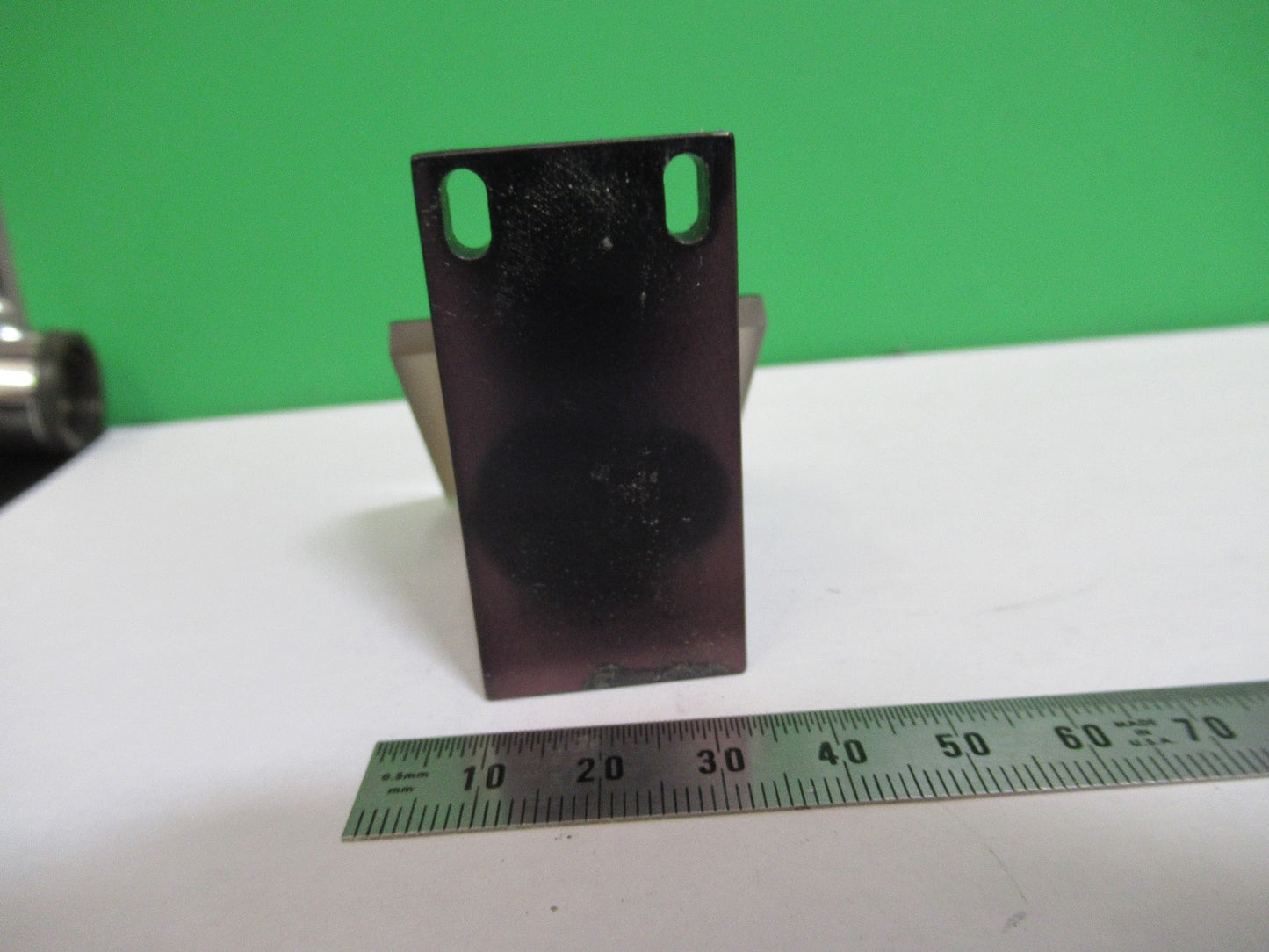 OLYMPUS JAPAN MOUNTED GLASS FLAT MIRROR MICROSCOPE PART AS PICTURED T4-A-27