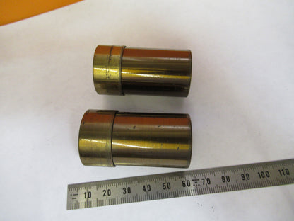 Antique Brass Bausch & Lomb Lot Objective Cans Microscope Part