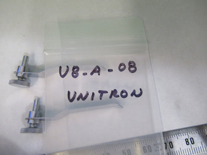 PAIR CLIPS STAGE SPECIMEN UNITRON  JAPAN MICROSCOPE PART AS PICTURED U8-A-08