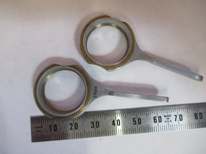 Lot 2 Ea Objective Handles Bausch & Lomb Pol Microscope Part