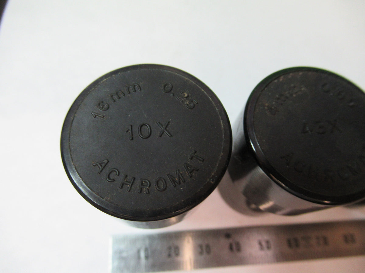 SPENCER AO EMPTY LOT PLASTIC OBJECTIVE CANS MICROSCOPE PART AS PICTURED  X2-A-84