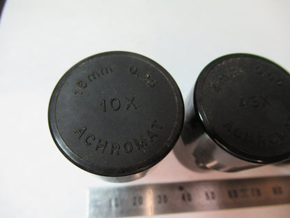 SPENCER AO EMPTY LOT PLASTIC OBJECTIVE CANS MICROSCOPE PART AS PICTURED  X2-A-84