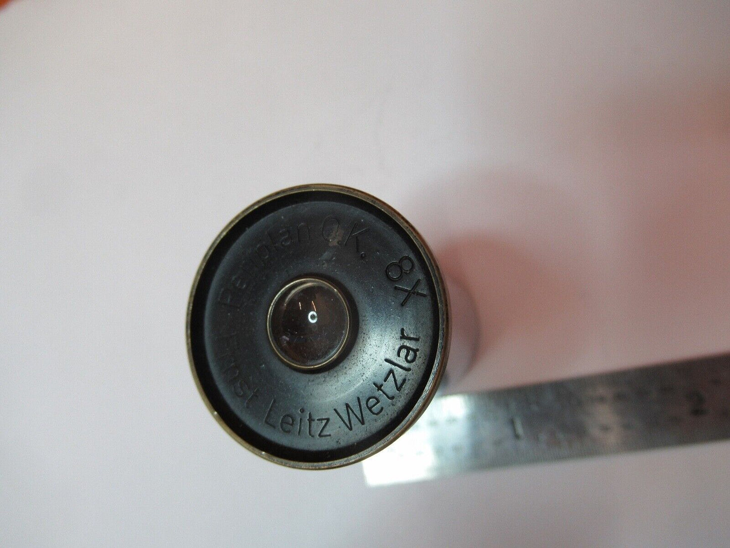 ANTIKES ERNST LEITZ GERMANY 8X Okular-Mikroskopteil wie abgebildet A2-A-37