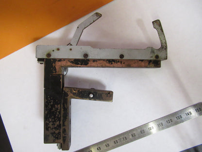 ANTIQUE REICHERT AUSTRIA STAGE XY HOLDER MICROSCOPE PART AS PICTURED Y4-A-125