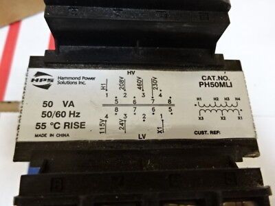 ELECTRIC TRANSFORMER PH50MLI 115V 24V CONTROL SYSTEMS  AS IS #89-03