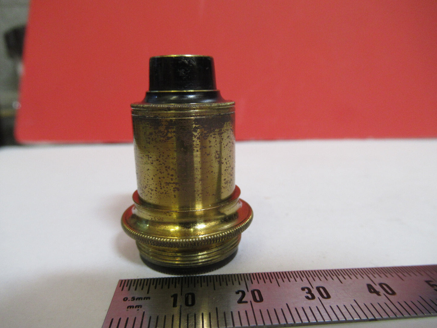 ANTIQUE BRASS WATSON LENS OBJECTIVE MICROSCOPE AS PICTURED &F8-A-76