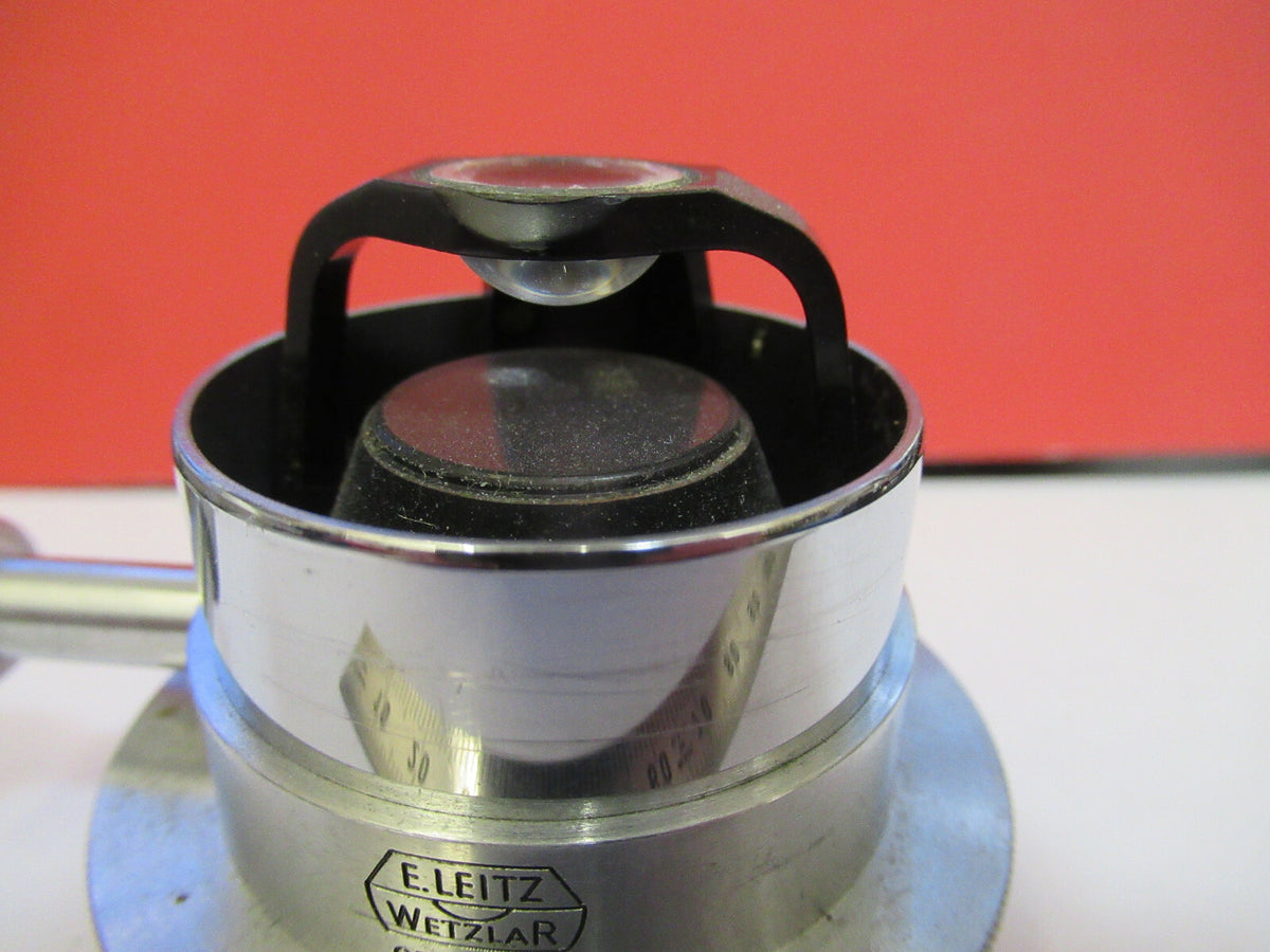 LEITZ WETZLAR CONDENSER + IRIS DIAPHRAGM MICROSCOPE PART AS PICTURED #87-FT-A10