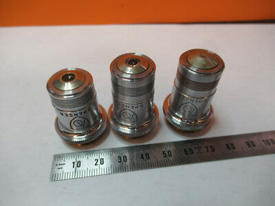 Lot Spencer Lens Co. Objective 10X 43X 97X Microscope Part Optics American Optical Co
