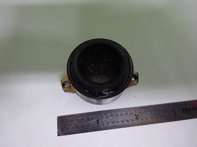 MICROSCOPE PART REICHERT LEICA POLYVAR LENS BRASS MOUNTED OPTICS AS IS #Y3-08