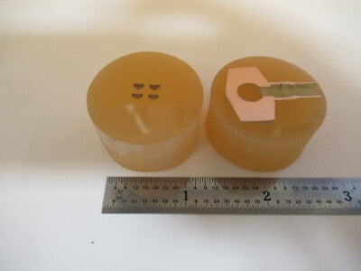 Lot 2 ea METALLOGRAPHIC METAL CROSS SECTION SPECIMEN MICROSCOPY SAMPLE &A7-A-24