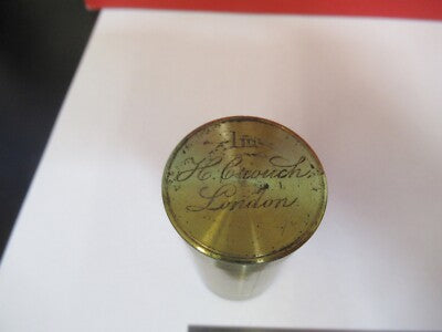 ANTIQUE BRASS HENRY CROUCH LONDON EMPTY OBJECTIVE CANISTER AS PICTURED &Q1-A-05