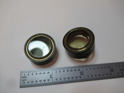 Antique Microscope Part Pair Filter Lens PB24330-1 Unknown