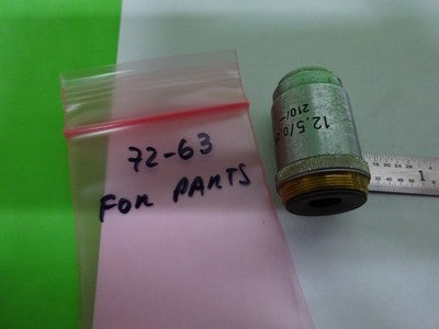 MICROSCOPE PART OBJECTIVE REICHERT 12.5X OPTICS #72-63