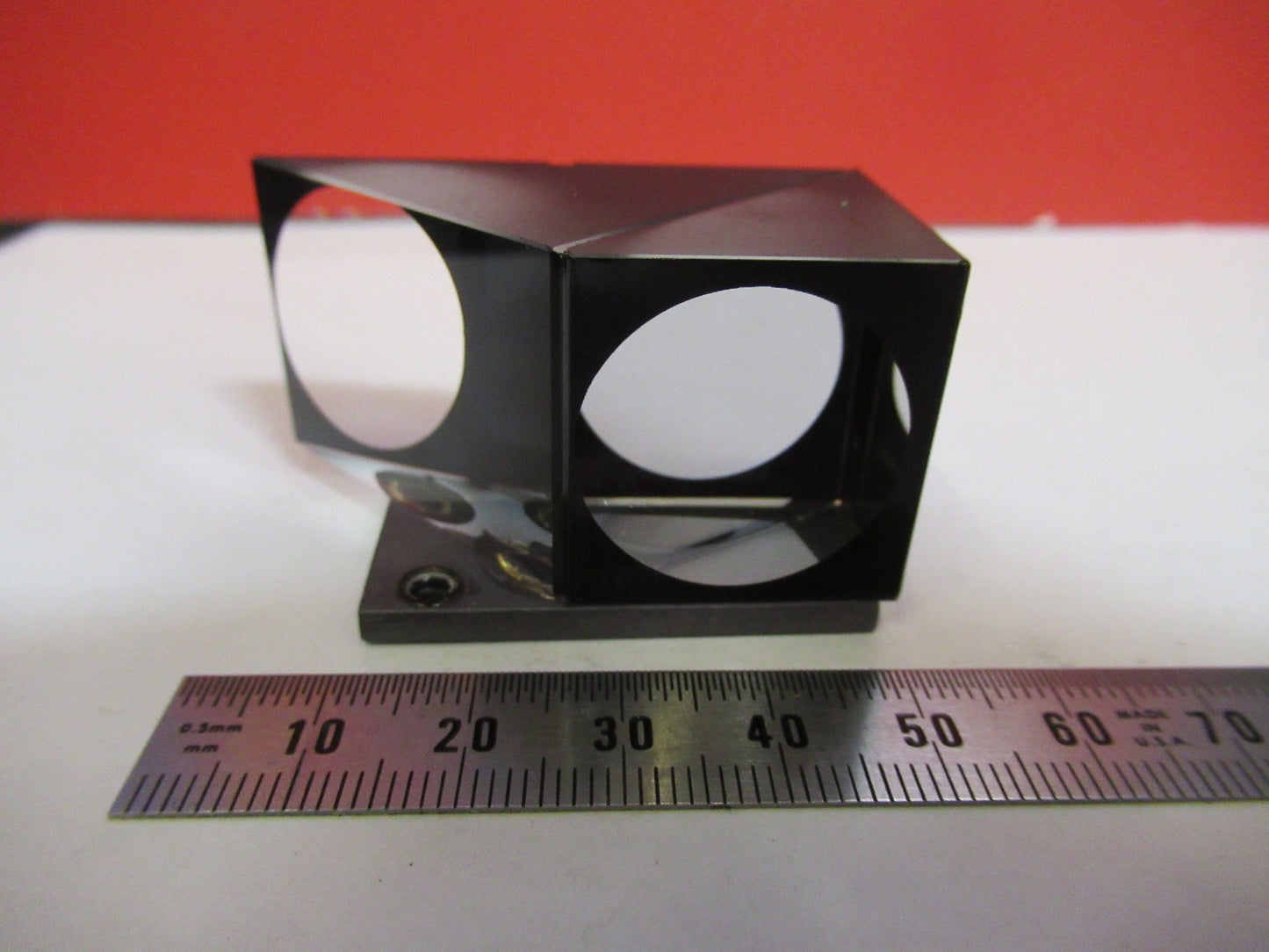 LEICA LEITZ GERMANY DMRB HEAD GLASS PRISM MICROSCOPE PART AS PICTURED T5-A-14