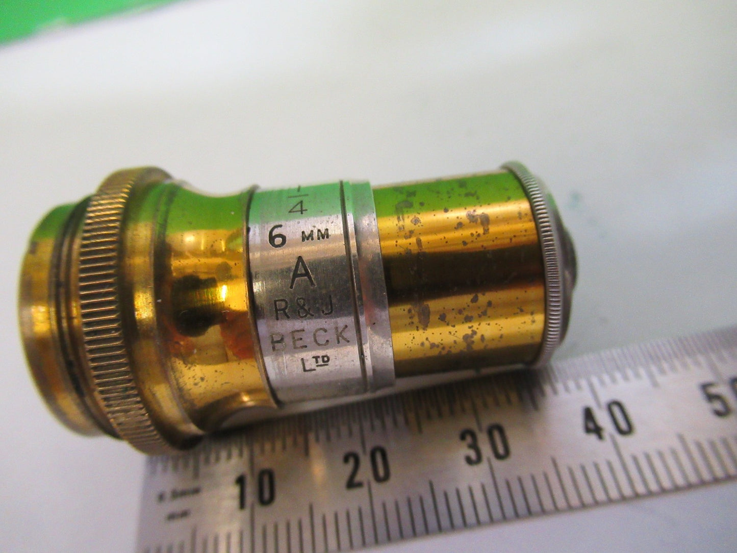 ANTIQUE BRASS BECK UK OBJECTIVE LENS MICROSCOPE PART AS PICTURED X3-B-18