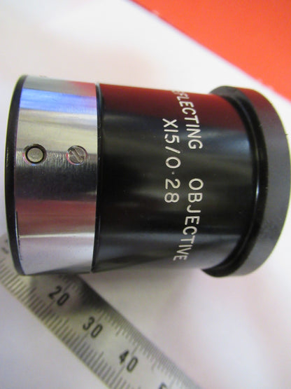 BECK UK REFLECTIVE OBJECTIVE 15X RARE OPTICS MICROSCOPE PART AS PICTURED T5-A-08
