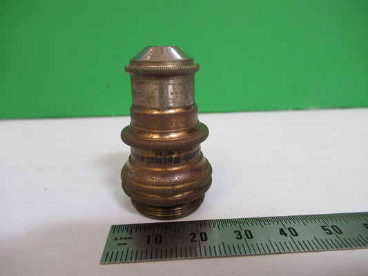 ANTIQUE BAUSCH LOMB BRASS OBJECTIVE LENS MICROSCOPE PART AS PICTURED Y4-FT-81
