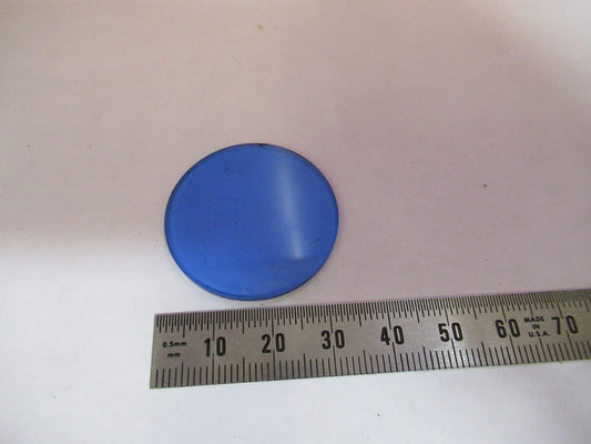 ANTIQUE BAUSCH LOMB GLASS BLUE FILTER OPTICS MICROSCOPE PART AS PICTURED V7-A-21