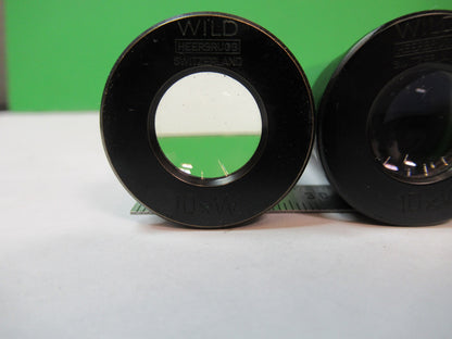 PAIR EYEPIECE WILD HEERBRUGG SWISS 10xW MICROSCOPE PART AS PICTURED T6-A-66